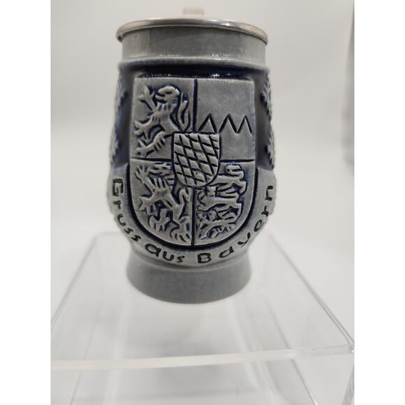 Antique Original King Gruss Aus German Beer Stein Western Germany - Picture 1 of 8